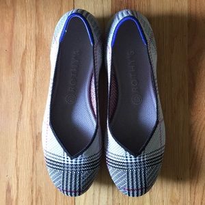 Rothy's Grey Glen Plaid Flats